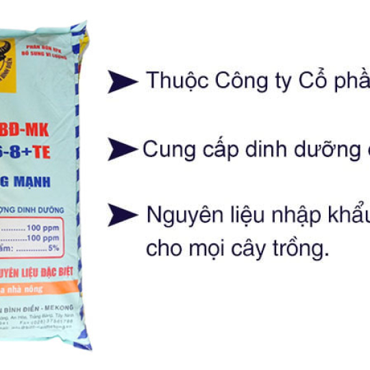 Phân Bón NPK 16-16-8+TE Đầu Trâu Bao 50kg