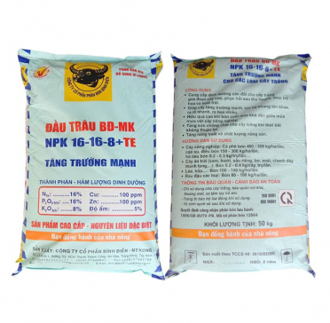 Phân Bón NPK 16-16-8+TE Đầu Trâu Bao 50kg